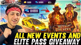 Free Fire Live All New Events And Elite Pass Giveaway - Garena Free Fire