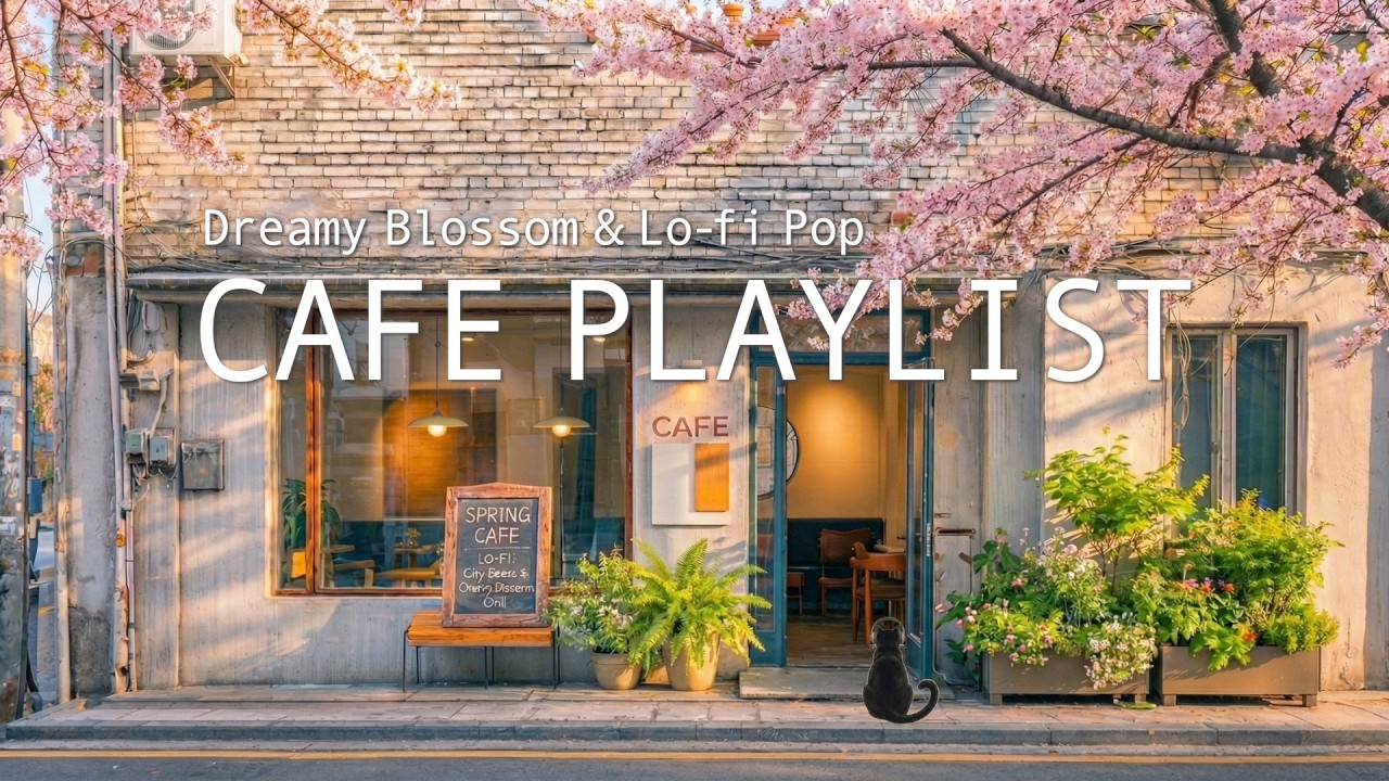 Cafe Playlist 흩날리는 벚꽃잎 아래, 연분홍빛 설렘을 닮은 로파이 팝 🎧 Dreamy Blossom & Lo-fi Pop