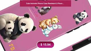 Cute Animals Phone Case Resistant 2-Piece for Iphone or Google Phone case