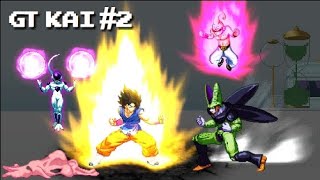 [Whatif]  Dragon Ball GT KAI: Chapter #2 Goku vs Frieza, Cell & Kid Buu (Sprite Animation)