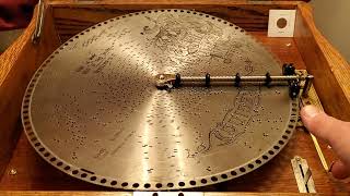 Gregs Regina Model 50 Music Box Plays Disc 1040, Chimes Of Normandy.