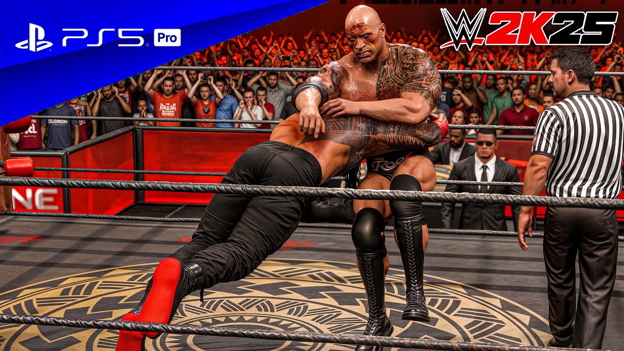 WWE 2K25 — Роман Рейнс против Рока (финальный босс) | Зал племени «Родословная» | PS5™ Pro [4K60]