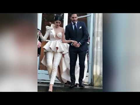 بالصور و الفيديو سقوط فستان مرام بن عزيزة في حفل زفافها 18 شاشة كاملة HD