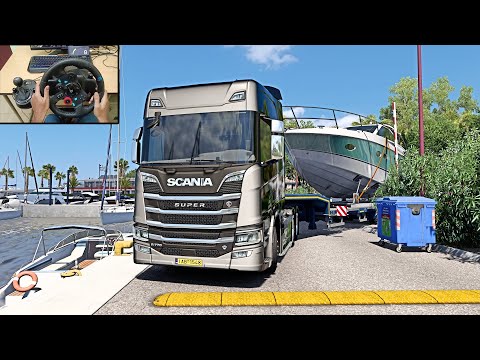 Scania R770 Through Greek Islands 🇬🇷 | Euro Truck Simulator 2 | Logitech G29 Setup