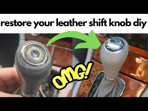 Restore repair any car leather shift knob DIY. Easy, cheap and amazing results! Mercedes Benz CLK C