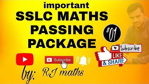 SSLC MATHS PASSING PACKAGE PART1