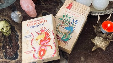 The Enchanted Unicorn oracle meditative silent flip through