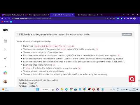 0x06. C - More pointers, arrays and strings; 12. Noise is a buffer, more effective than cubicles..