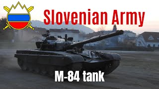 Slovenian Army M-84 tank parking Slovenian Army M-84 tank parking