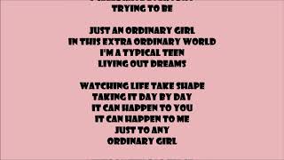 Video thumbnail of "Ordinary Girl - Annie LeBlanc - Lyrics"