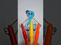 Doey the Doughman from Poppy Playtime 4 Blow Paint Art #ytshorts #doey #poppy4