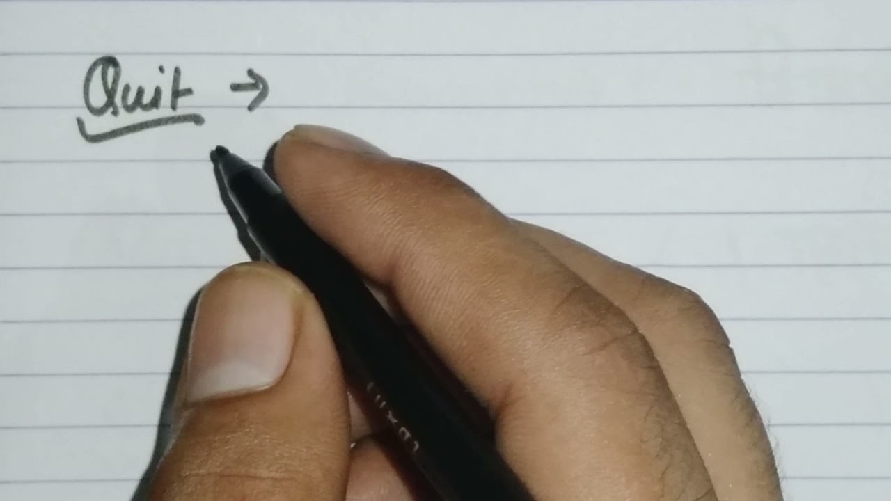 Quit meaning in Hindi