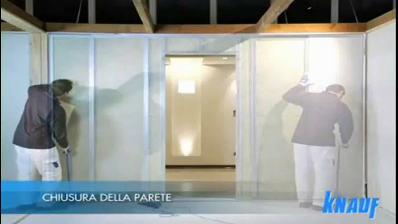 Pareti in cartongesso 2/3 posa delle lastre coimpertv youtube Costruire muro in cartongesso