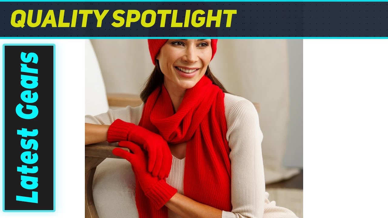 Fishers Finery Women's Cashmere Hat Glove Set: Pure Winter Bliss