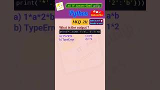 Python MCQ 211 - Quiz, Test Your Skills #python #pythonprogramming#pythoninterview #shorts #trending