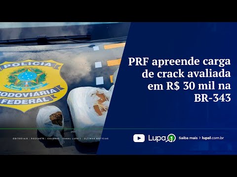 PRF apreende carga de crack avaliada em R$ 30 mil na BR 343