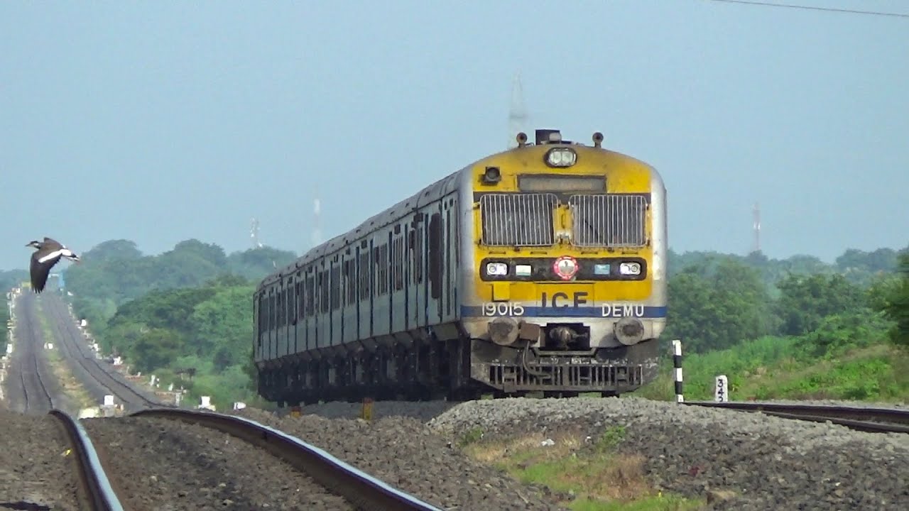 The Beautiful Roller coaster : Adilabad - Nanded Demu Passengers Moving Towards Wanegaon Halt : SCR