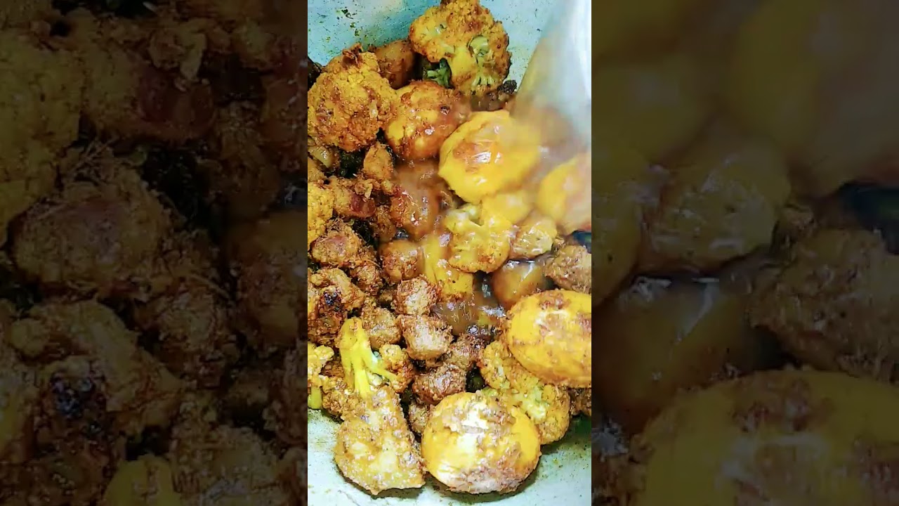 cauliflower egg potato curry❤