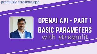 OpenAI API - Part 1 - Basic parameters