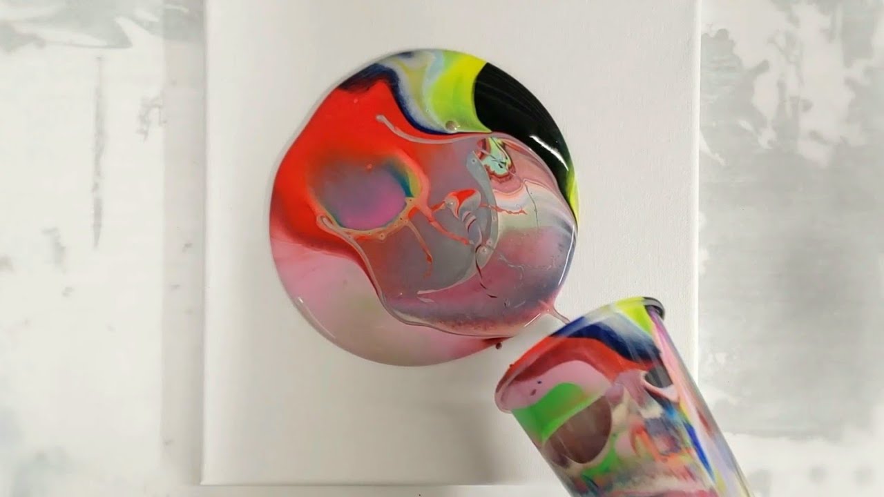 28 color acrylic pour flip cup with Arteza pouring paints - YouTube