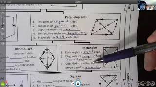 Review Notes   Quadrilateral Flowchart