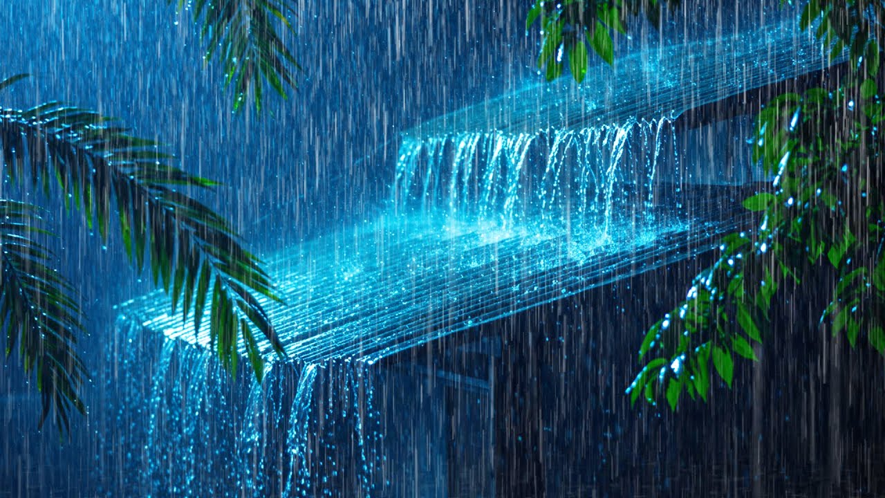 🔴 Rain on a Tin Roof for Sleeping 24/7, Deep Sleep with Heavy Rain & Thunder on Metal Roof at Night