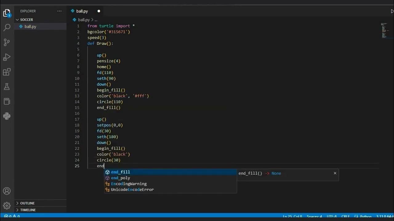 How to create graphic ball animation in python. #pythonturtlegraphics ...