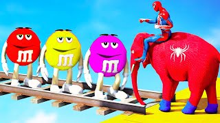 Gta 5 Amazing Ragdolls Red Spiderman Elephant On M&Ms Bridge Parkour Fails Funny Euphoria Physics
