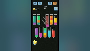 Water Color Sort Level 68 Walkthrough Solution iOS/Android | user help | #shorts