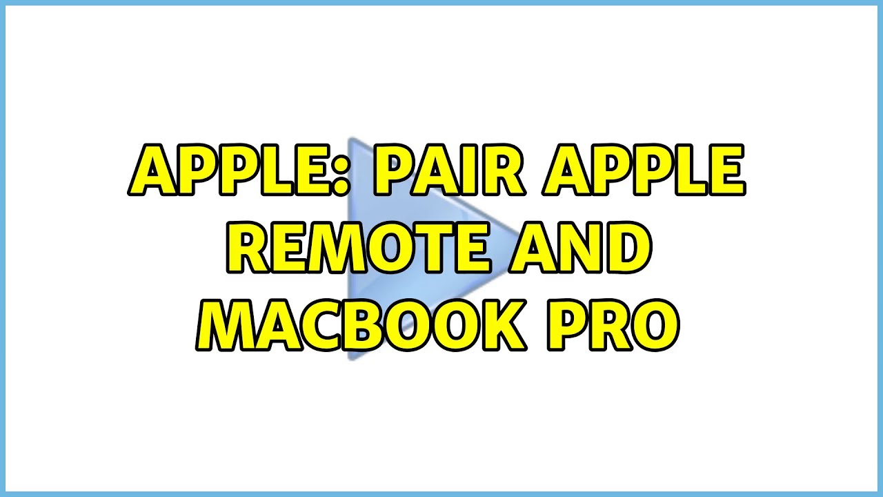 Apple: Pair Apple remote and MacBook Pro (2 Solutions!!)