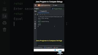 Java Program to Compare Strings #coding #learnwithrehan #programming #strings #java #javatutorial