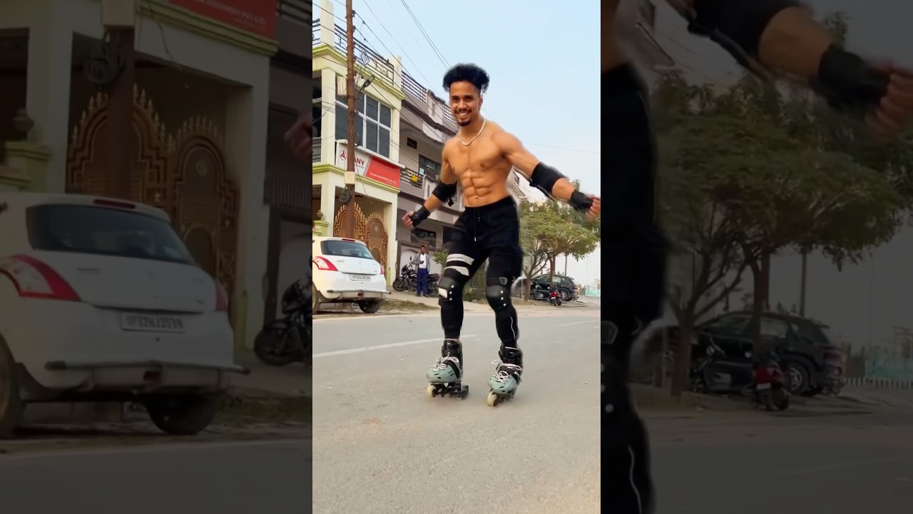 Shirtless skating😅🔥 