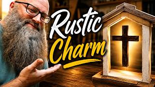 Rustic Floating Cross That Looks Like an Old Church | Trending Woodworking Build