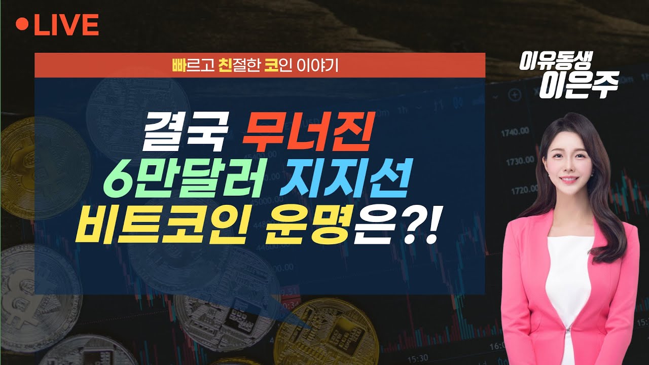 [비트코인 실시간] 결국 무너진 6만달러 지지선...앞으로 비트코인의 운명은?! (241011 빠친코 라이브)