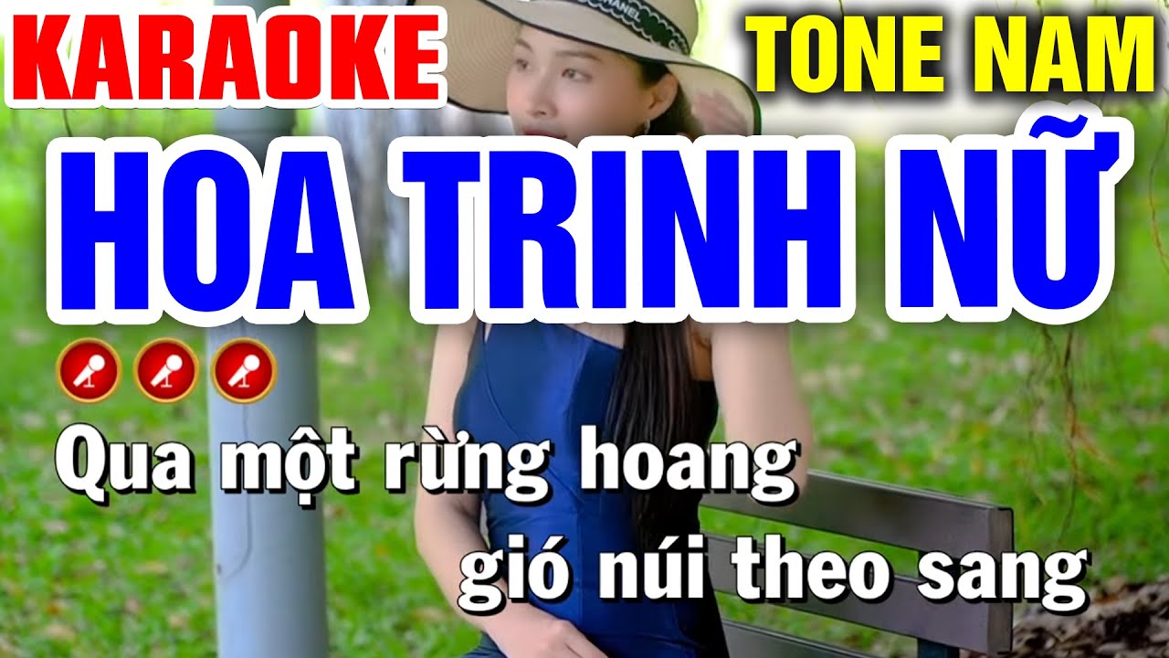 HOA TRINH NỮ Karaoke Liên Khúc Nhạc Sống Tone Nam | Mạnh Hùng Karaoke
