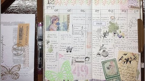 Travelers Notebook Weekly Journal With Me - Creative Journal Process Video -  Week 49 (2017)