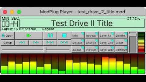 ModPlug Player v2 Alpha 3 - Test Drive 2 Game Music - Title