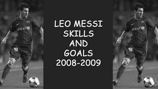 leo messi skills & goals 2008-2009