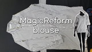 Stylish transformation of a long blouse | MagicReform