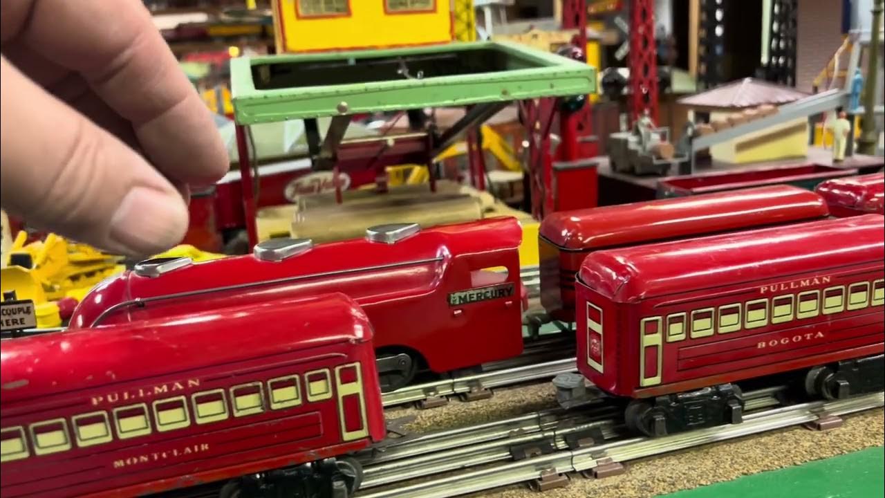 The Art of Marx Trains Part 3 Prewar Commodore Vanderbilt Eight Wheel Red Frame Passenger Set