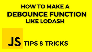 Create a debounce function like Lodash | Tech With Ryder