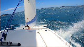 Sailing US Virgin Islands - Choppy Waters from St. John to Buck Island, St. Thomas