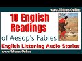 10 Aesop's Fables | Audio Stories For English Listening Practice | Read Along with Text