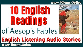 10 Aesop's Fables | Audio Stories For English Listening Practice | Read Along with Text