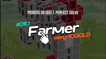 Puzzle #010 – Farmer – Perfect Solve | Picross 3D (DS) | No Commentary – Relaxing Gameplay