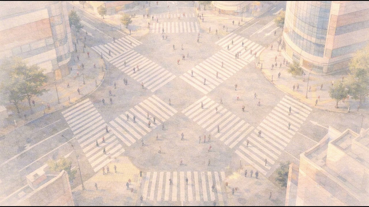 Shibuya | Calm Urban Aesthetic Idle TV Background | Peaceful Modern Ambience