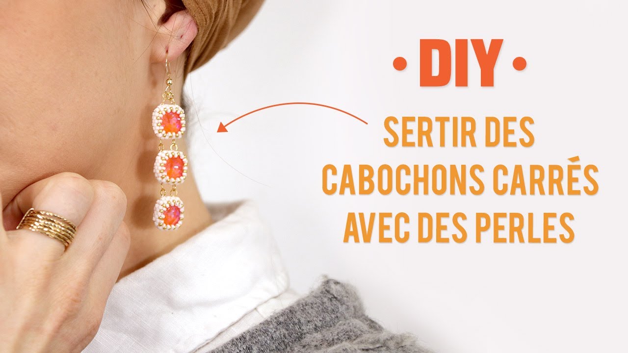 DIY bijoux faciles : Créez 4 bagues simples pour l'été avec un tissage  Miyuki, breloques et cabochon 