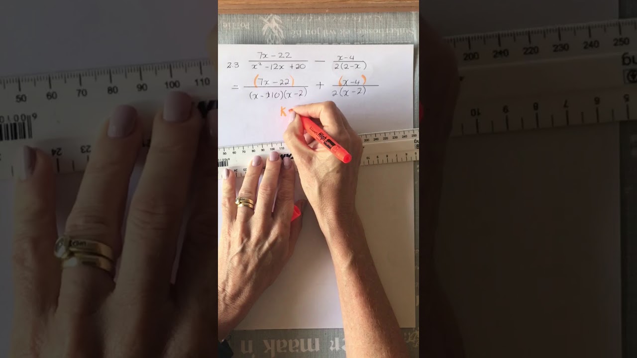 Gr 10 Vereenvoudiging van Algebraïese uitdrukkings: Breuke