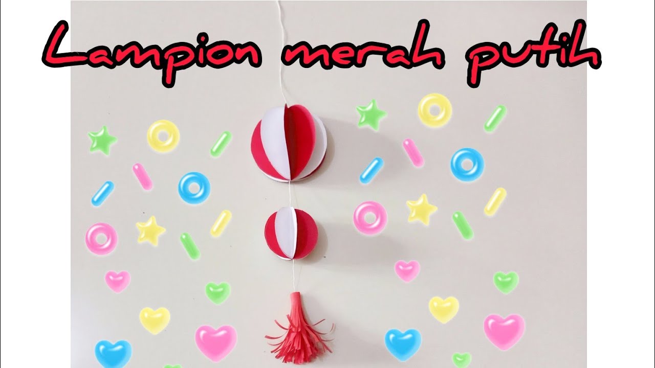 Lampion merah putih untuk hiasan Agustusan 