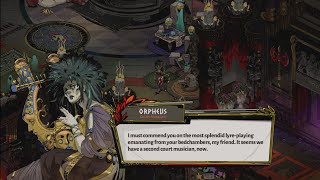 Orpheus commends Zagreus on his splendid lyre-playing - Hades